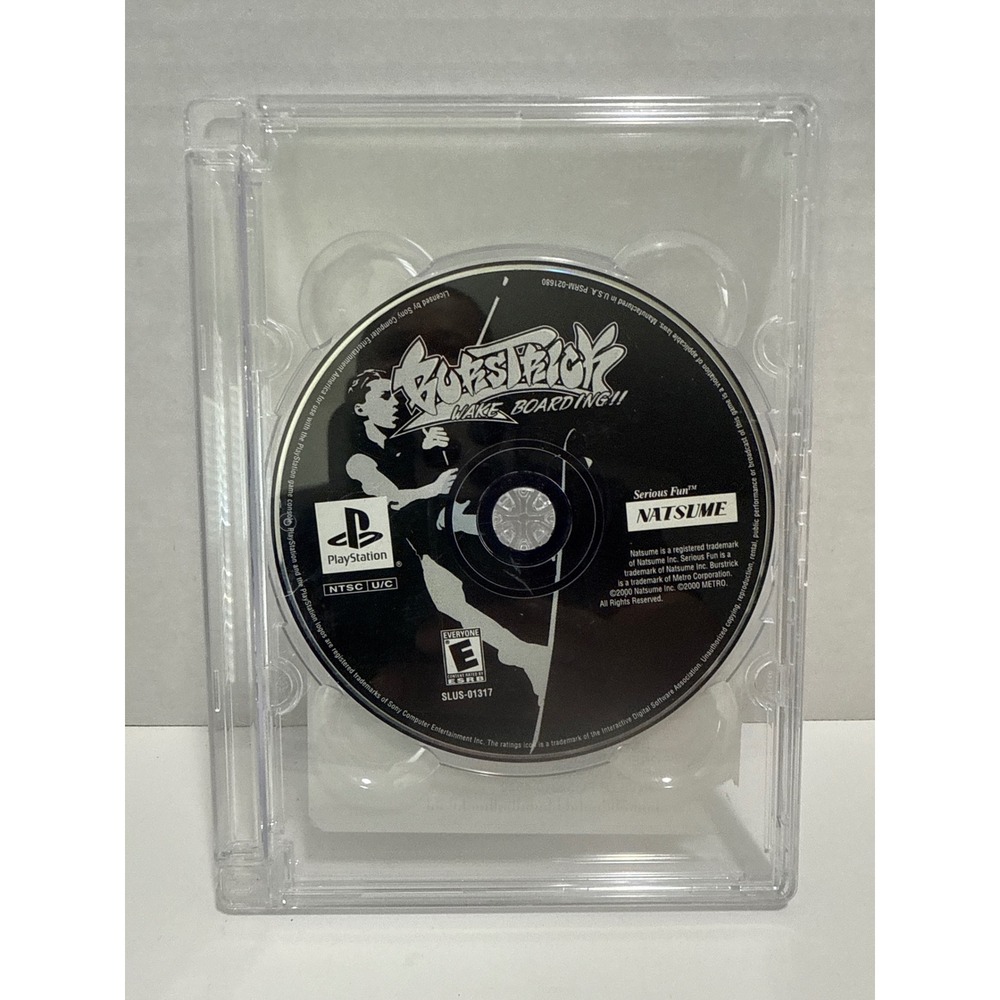 Burstrick Wake Boarding Sony PlayStation PS1 Natsume SLUS-01317 Black Label Disc